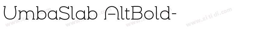 UmbaSlab AltBold字体转换